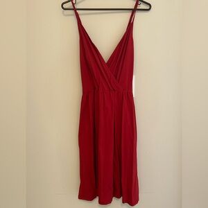Red Spaghetti Strap Wrap Dress Women’s Size XXL